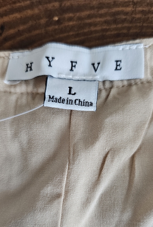NWT HYFVE Beige/Tan Tie-Front Linen Blend Vest - Sz Medium & Large - Picture 4 of 8